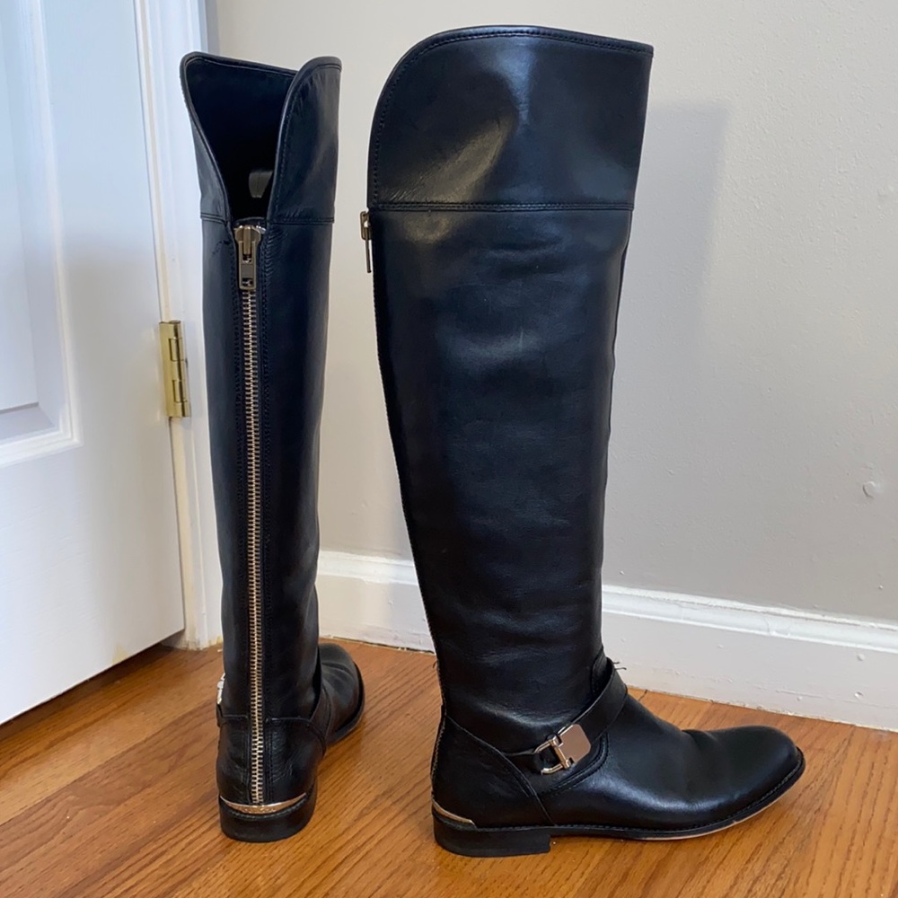 Coach Madeleine Over the Knee Black Boots